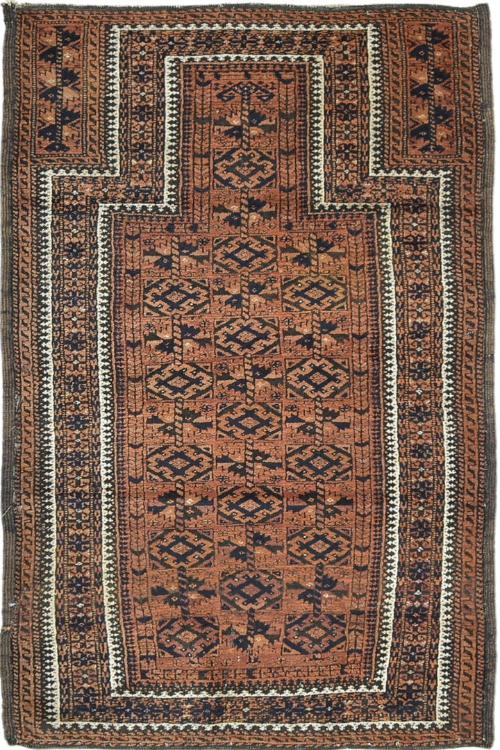 3 by 5 Afghani Baluchi Prayer Rug