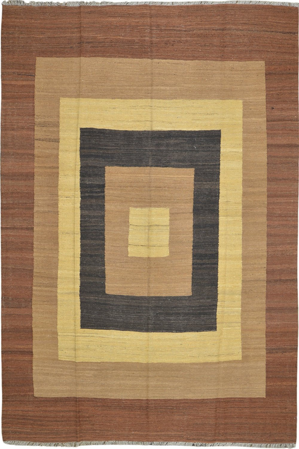 New Afghan Kilim Rug in Brown Color 