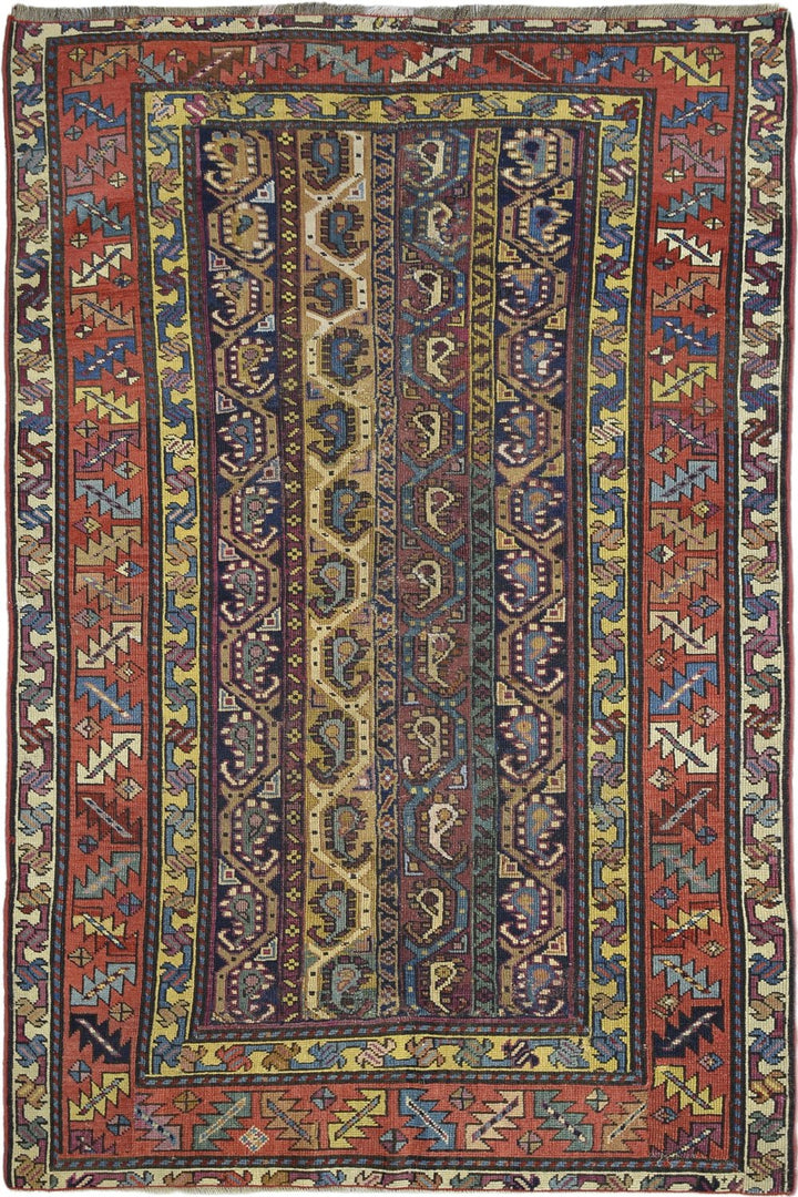 Antique Caucasian Paisley Rug