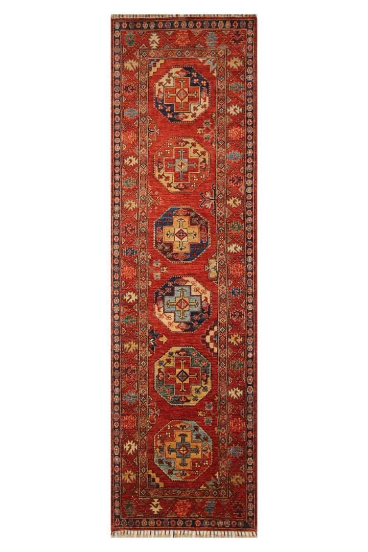 Hand Knotted Afghani Rectangle Runner