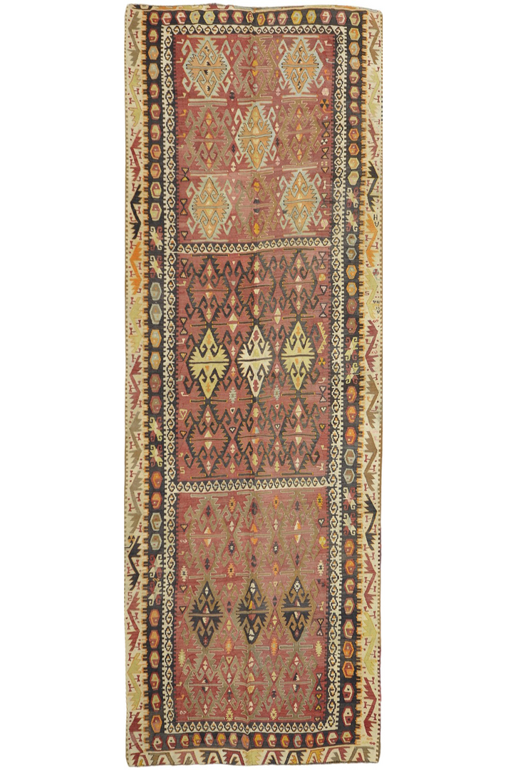 Old Antique Turkish Kilim Rug