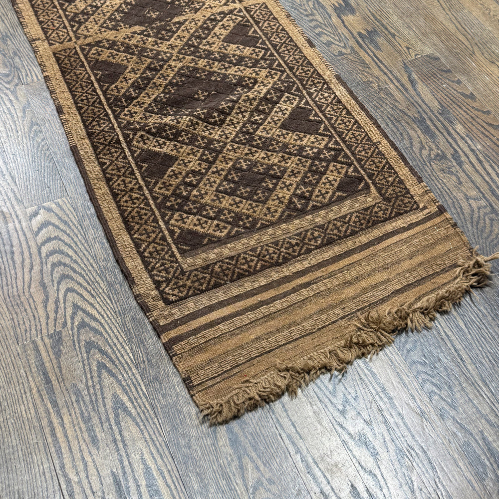 Vintage Soumak Rug in Brown 