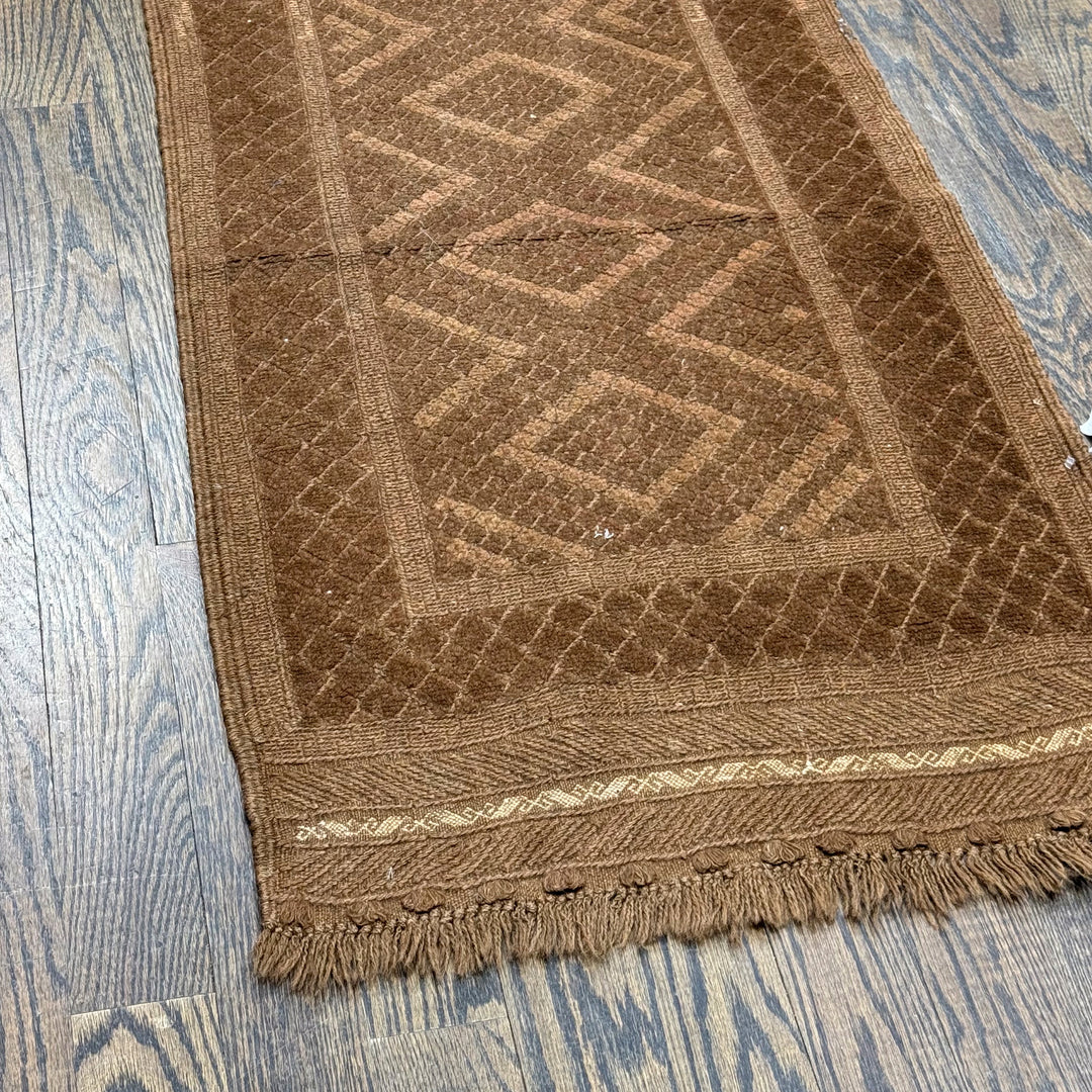 Vintage Low Pile Soumak Runner