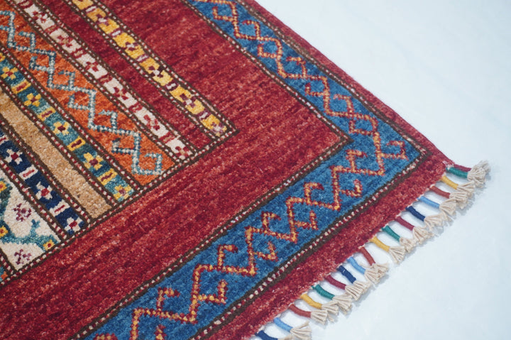 Hand Knotted Afghani Shaal Rug