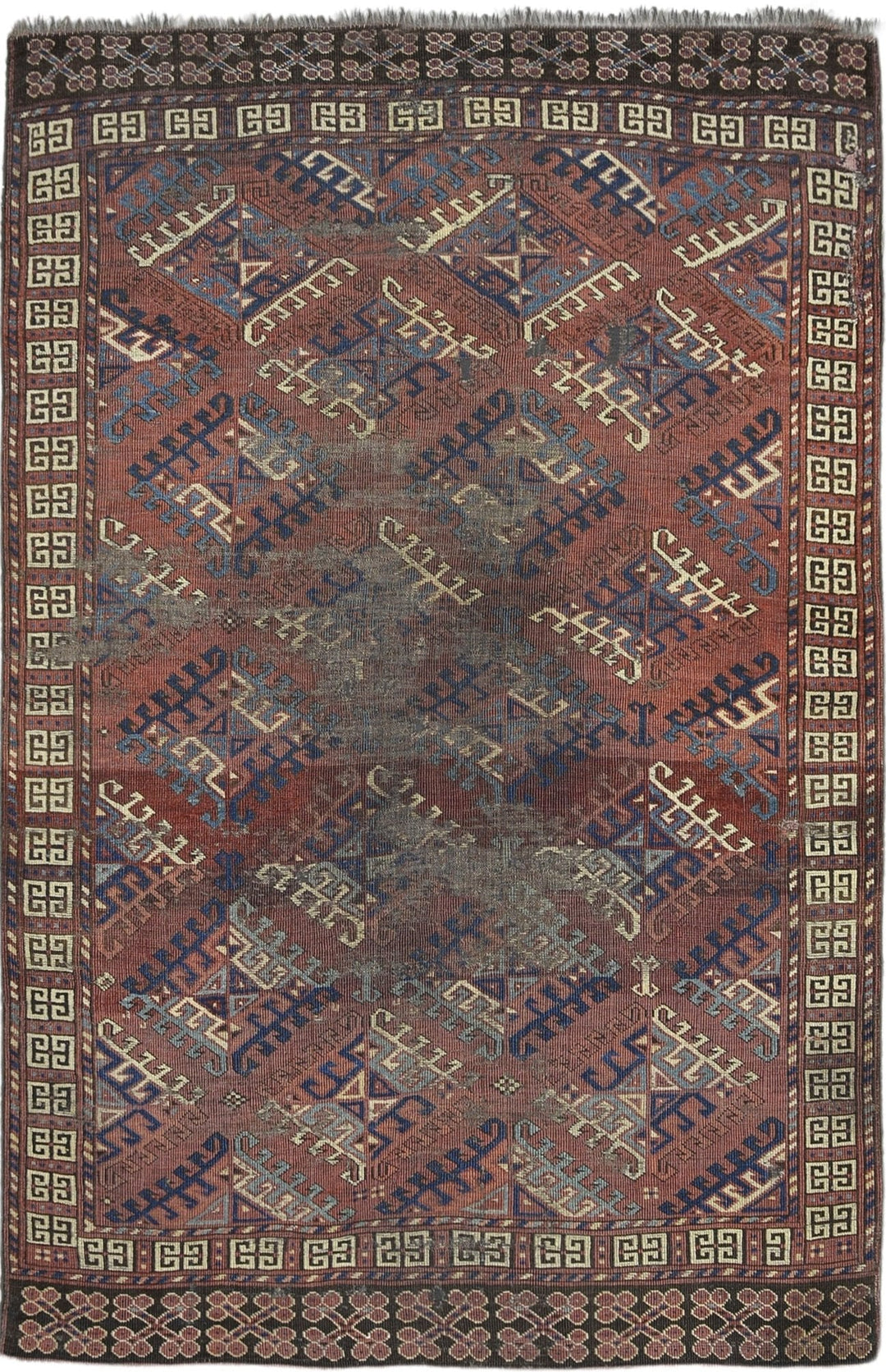 Old Antique Turkmen Rug