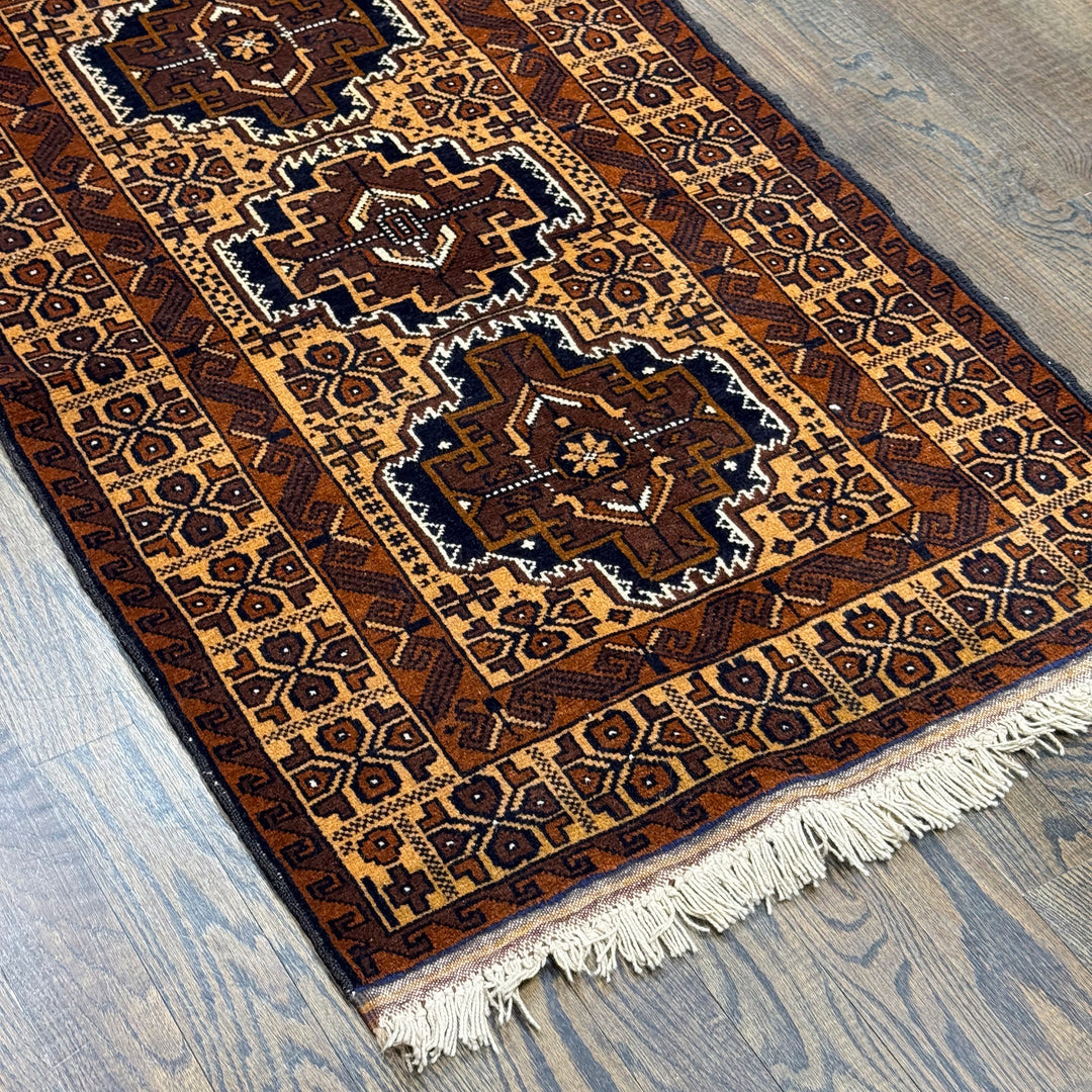 Afghani Vintage Hand Knotted Rug