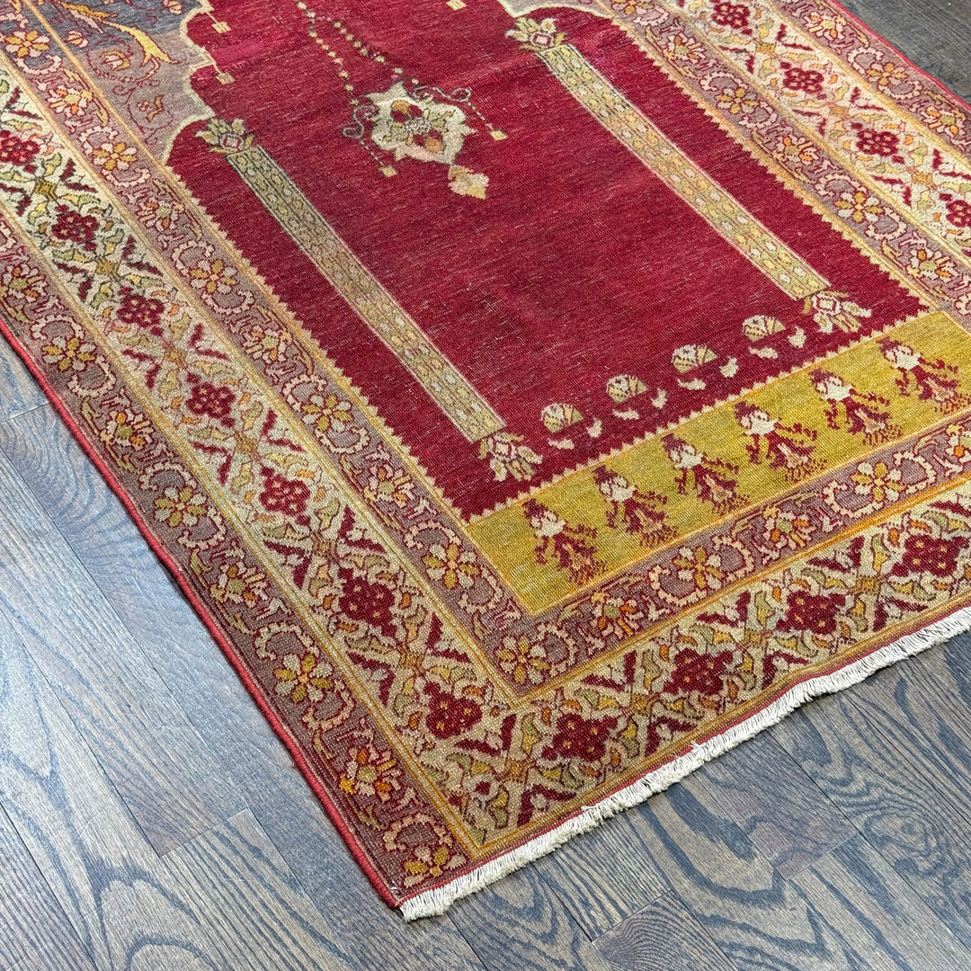 Turkish Old Antique Prayer Rug