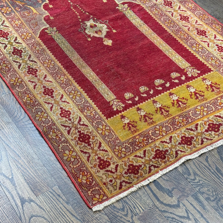 Turkish Old Antique Prayer Rug