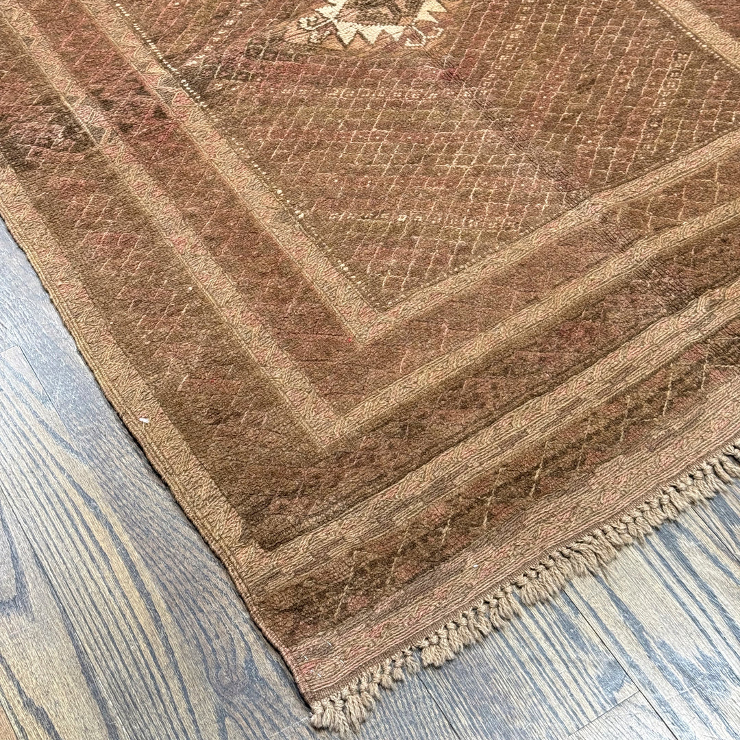 Afghani Vintage Square Soumak Rug