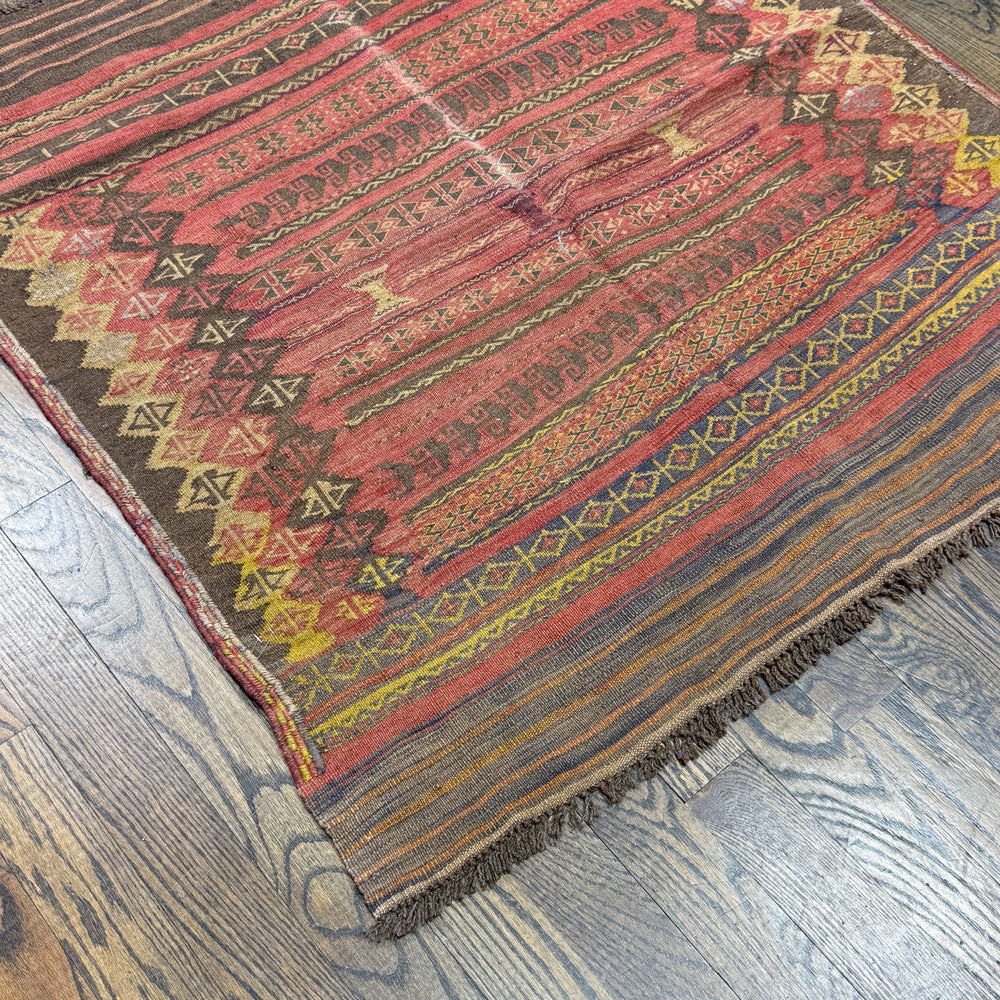 Afghani Vintage Sofra Kilim Rug