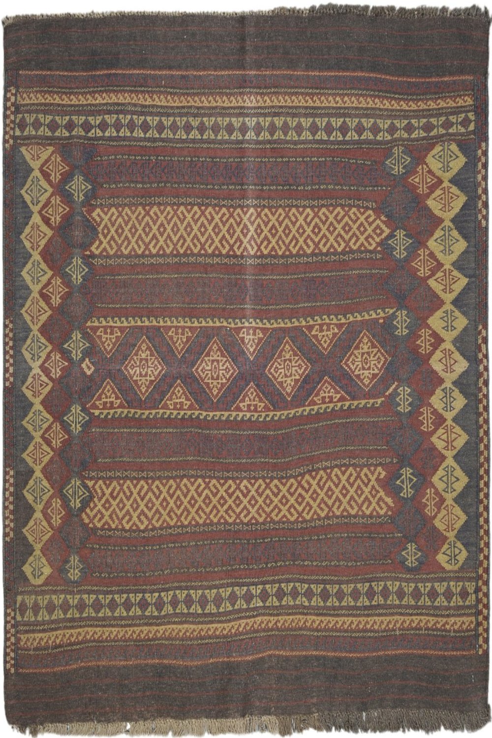 Afghani Kilim Sofra Rug 4x6