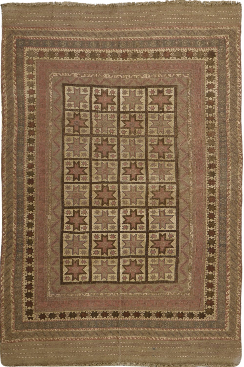 Afghani Soumak Rug in Brown