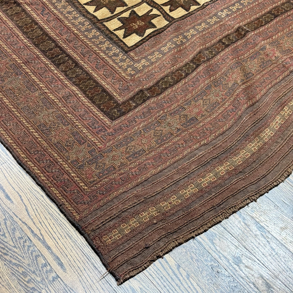 Afghani Hand Knotted Vintage Soumak Rug