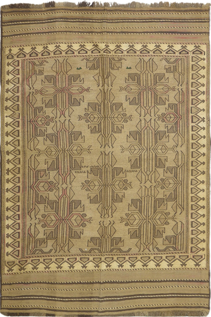 Afghani Hand Knotted Soumak Rug