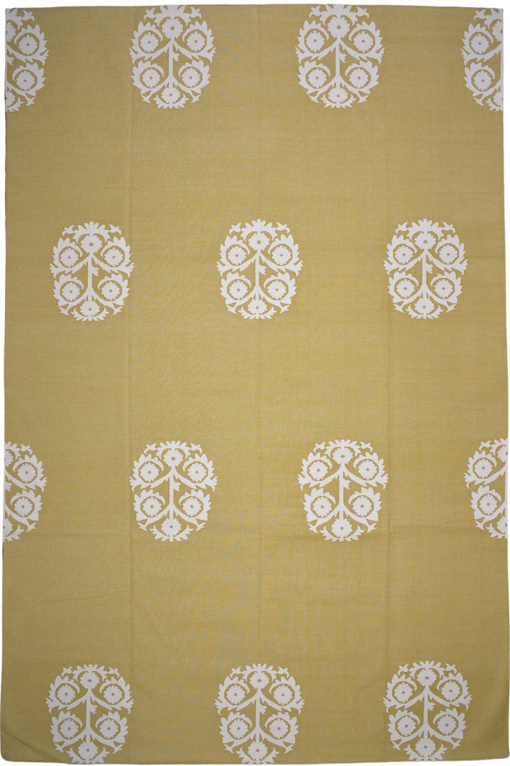 Anaar Cotton Dhurrie in green