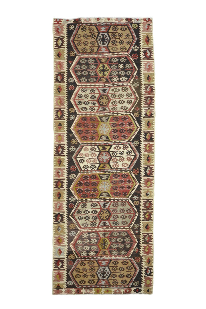 Old Turkish Kilim Rug Runner