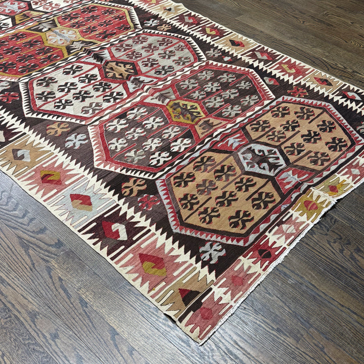 Old Turkish Kilim Rug Runner