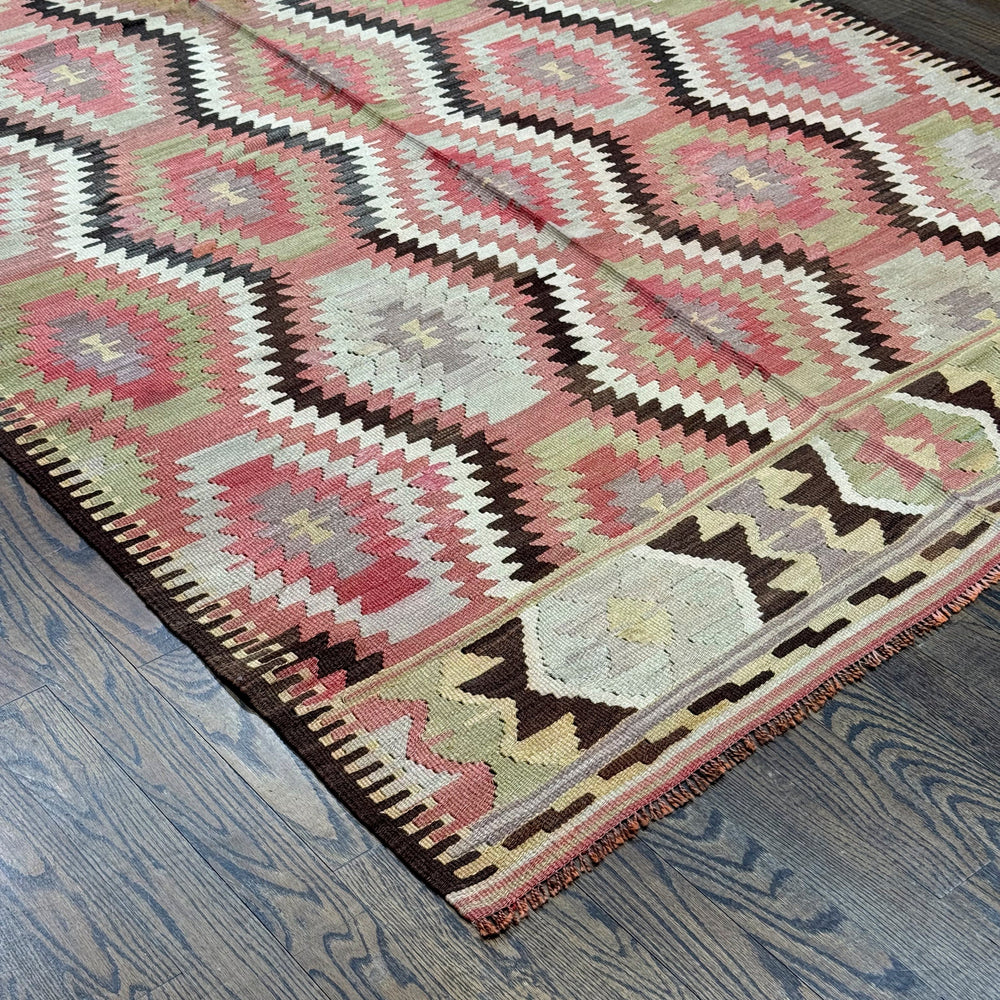 Old Antique Turkish Kilim Rug