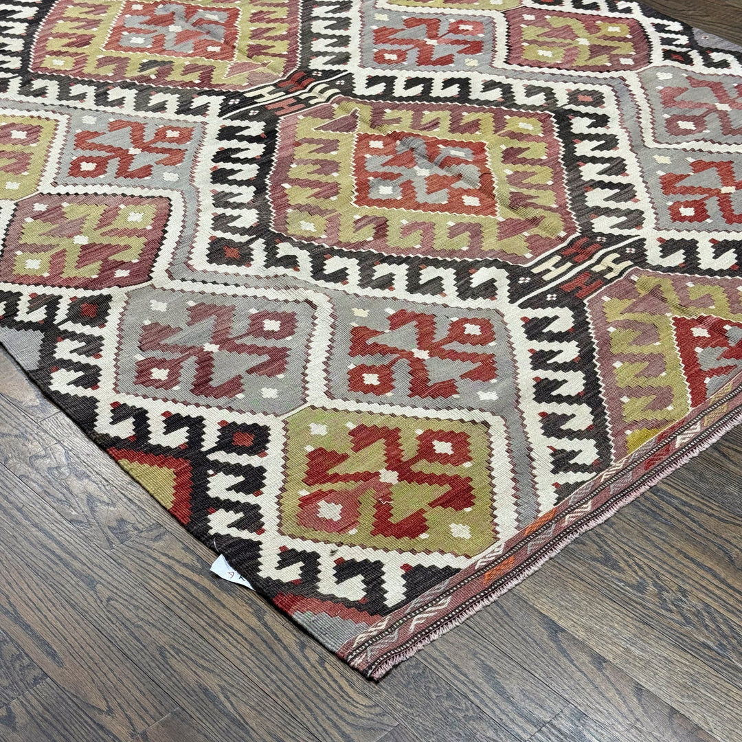 Old Antique Turkish Kilim Rug