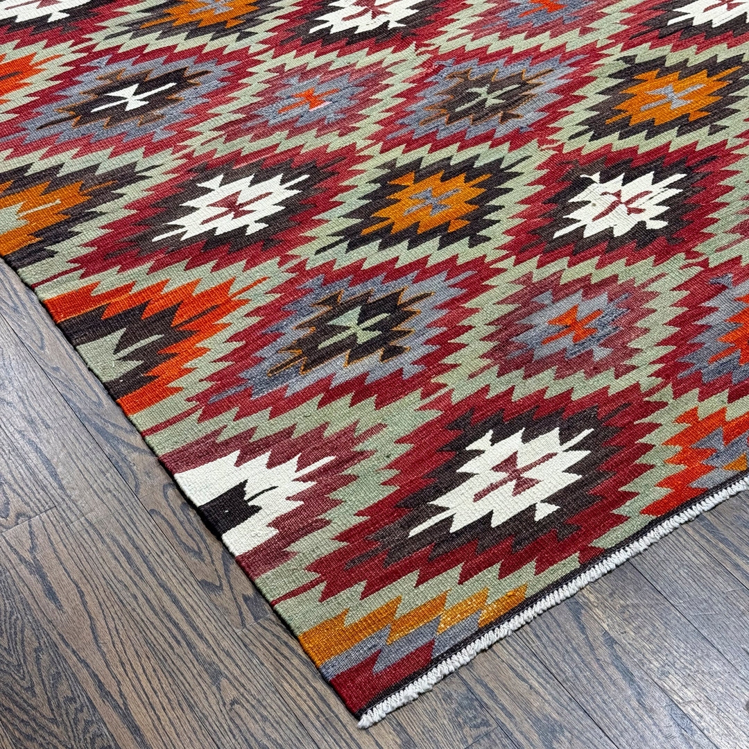 Antique Flatweave Turkish Kilim Rug