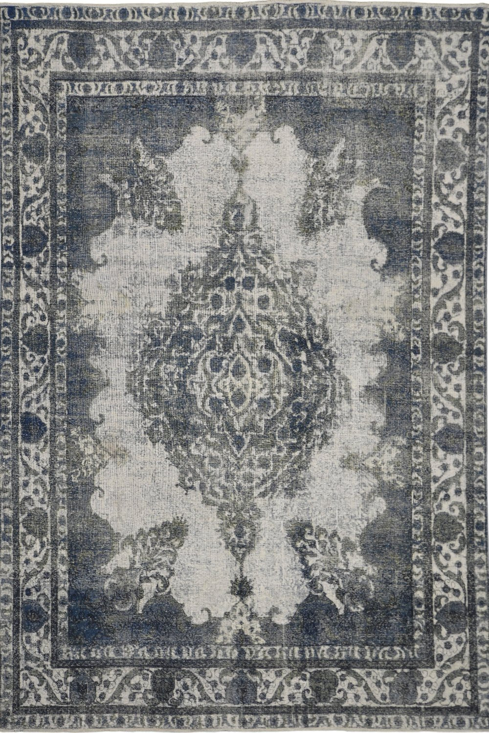 Distressed Cassidy Vintage Overdyed Rug  in gray