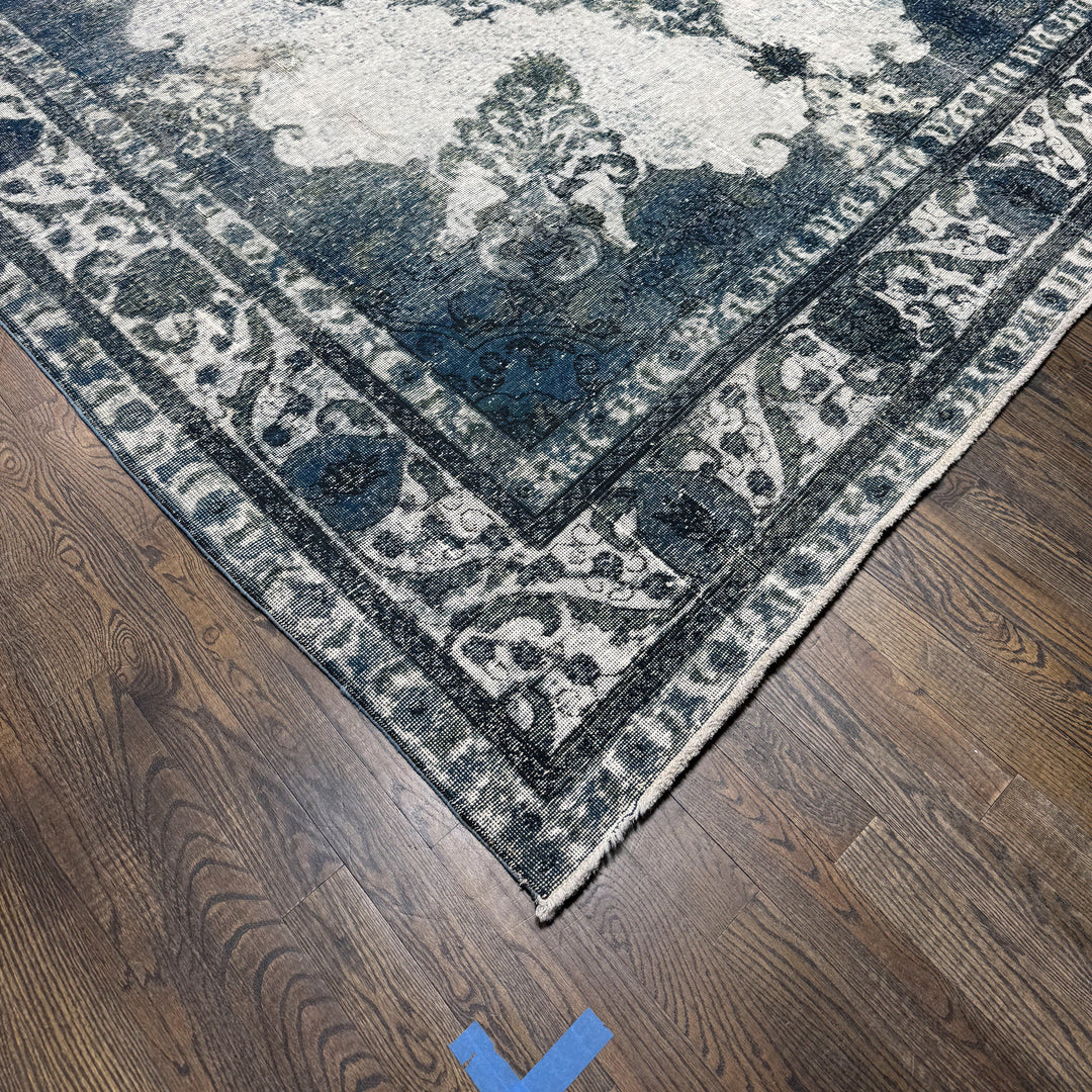 Distressed Cassidy Vintage Overdyed Rug  in gray