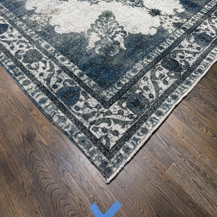 Distressed Cassidy Vintage Overdyed Rug  in gray