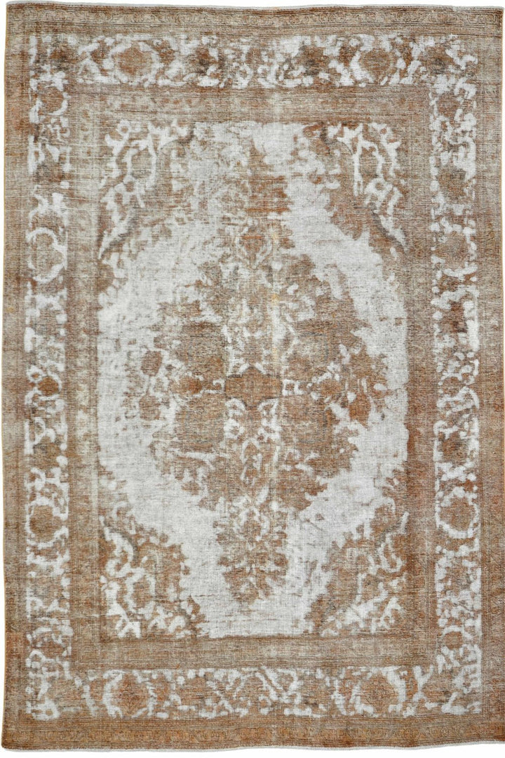 Distressed Decorative Vintage Overdyed Rug