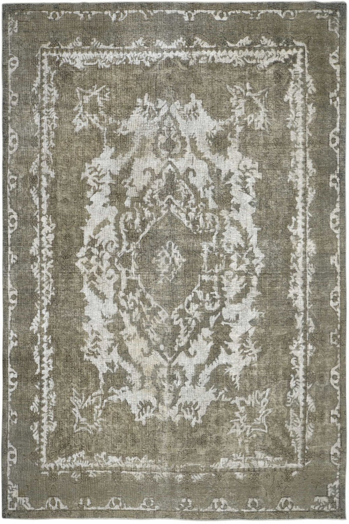 Distressed Vintage Overdyed Rug