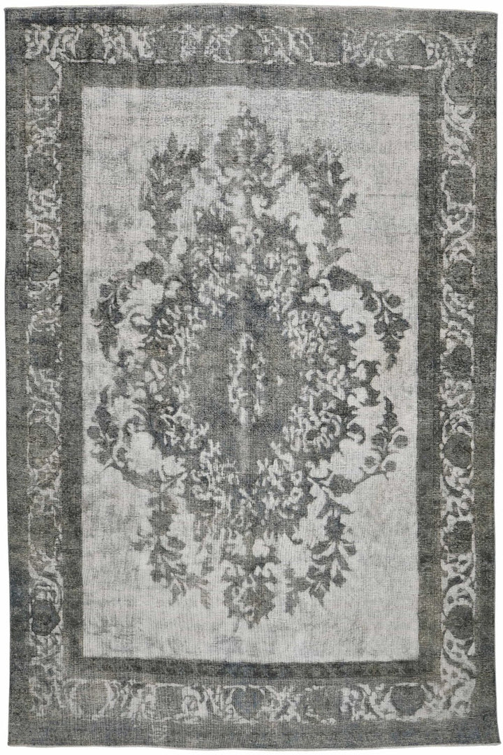 Distressed Wool Vintage Overdyed Rug