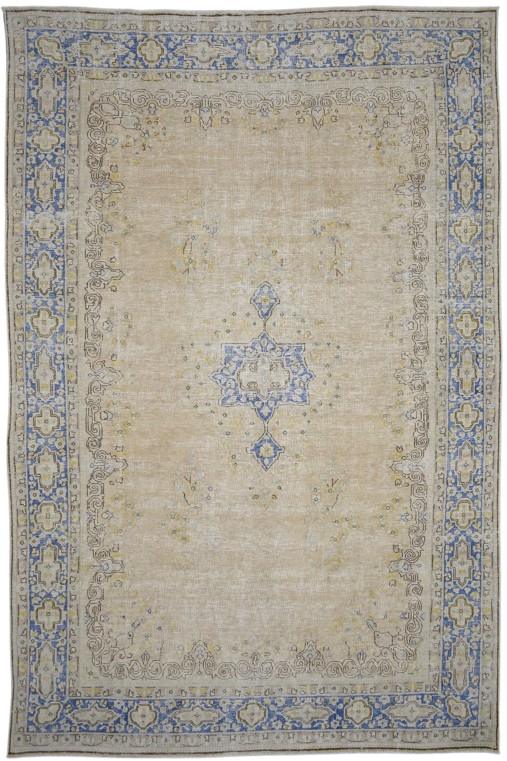 Vintage Disressed Overdyed Rug