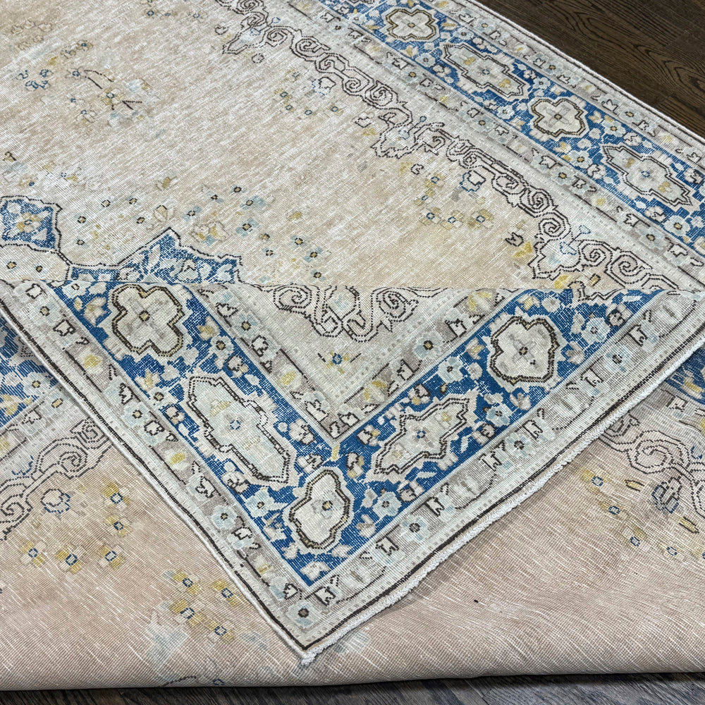 Vintage Disressed Overdyed Rug