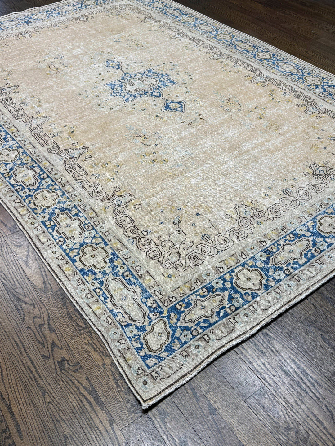 Vintage Disressed Overdyed Rug