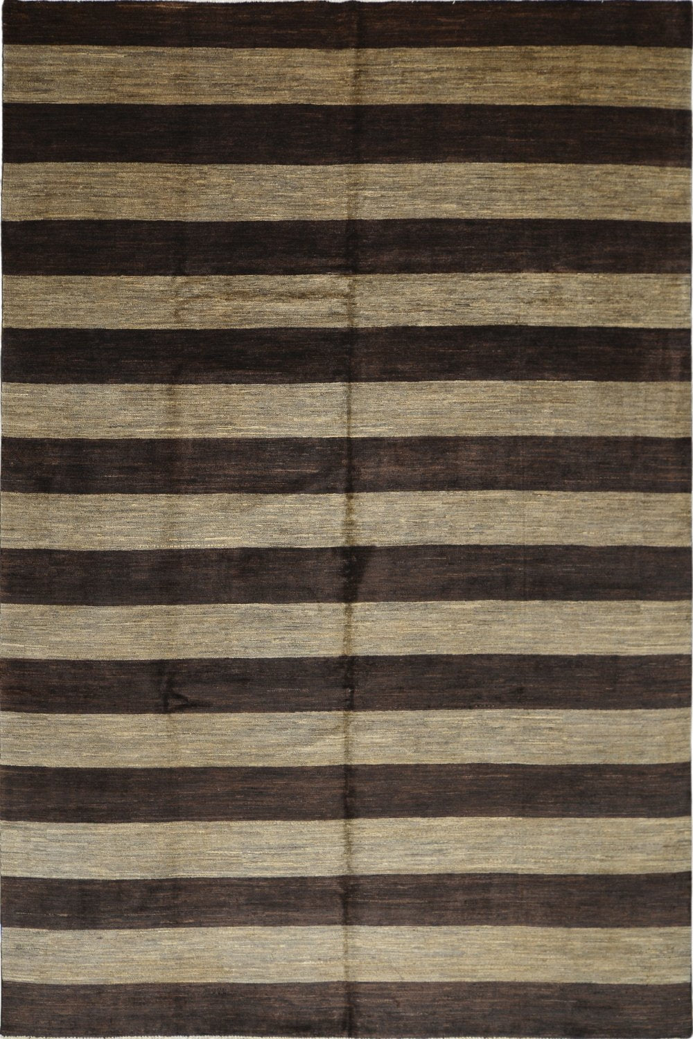 Handmade Modern Afghani Alvina Wool Rug in Brown 