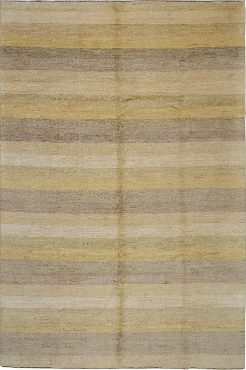 Handmade Modern Afghani Wool Rug in Beige 