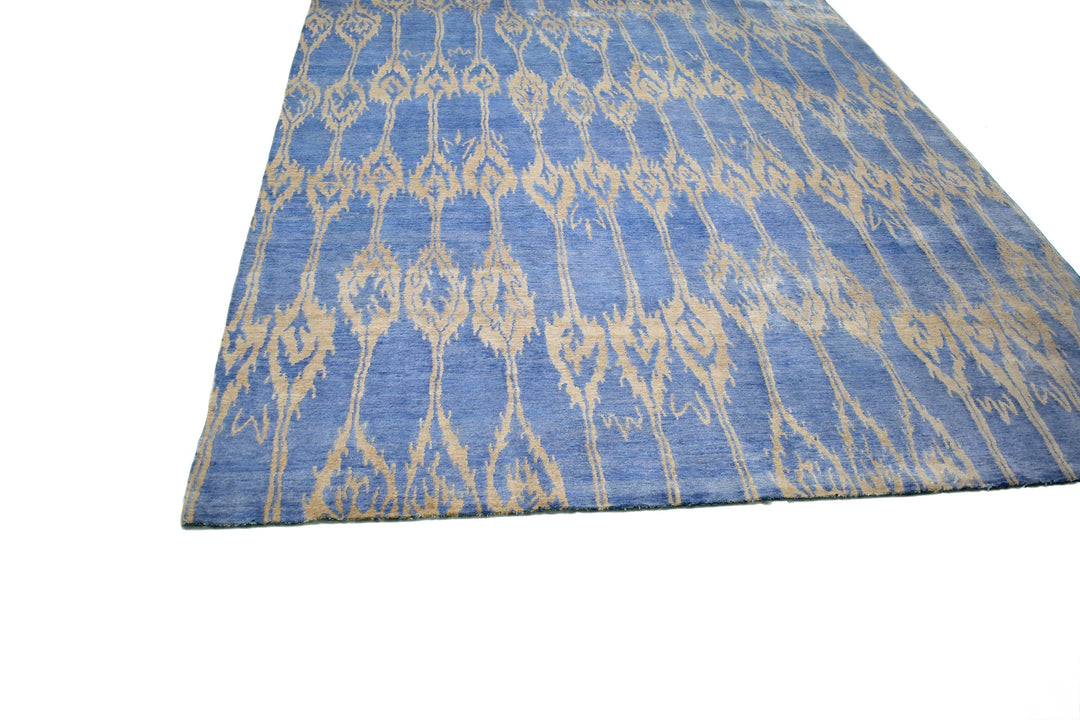 Modern Bamboo Silk Rug in Purple 