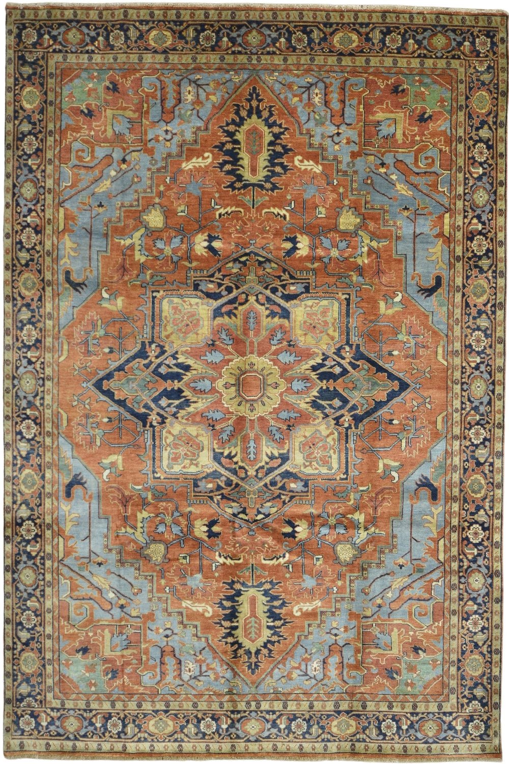 New Persian Heriz Design Wool Rug