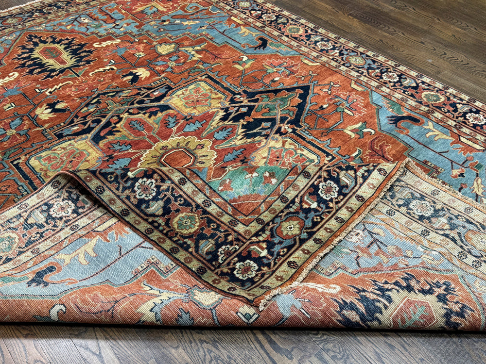 New Persian Heriz Design Wool Rug