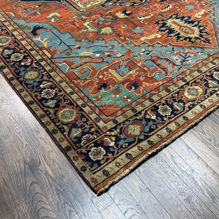 New Persian Heriz Design Wool Rug