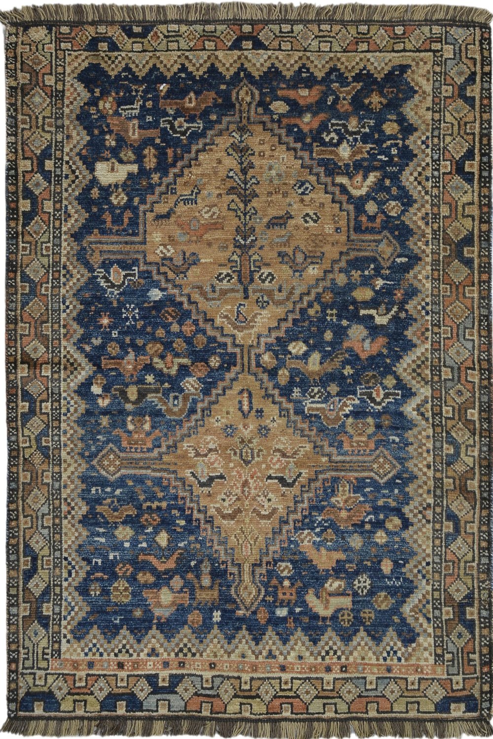 Handmade Kazak New Rug in Blue 