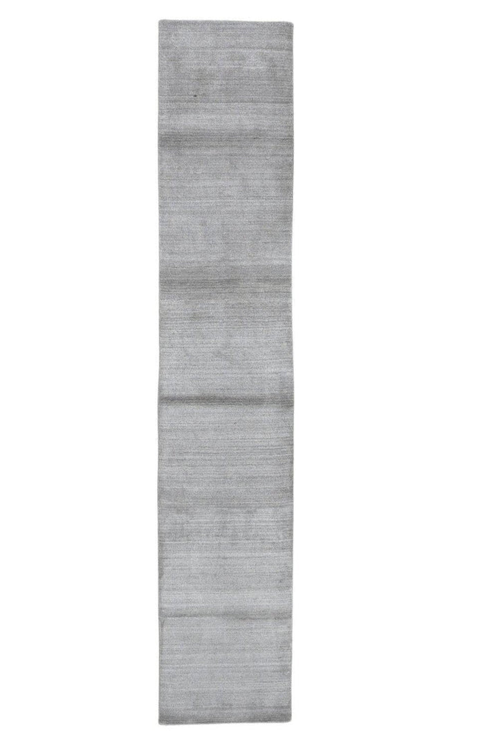 Handmade Bamboo Silk Runner in Gray