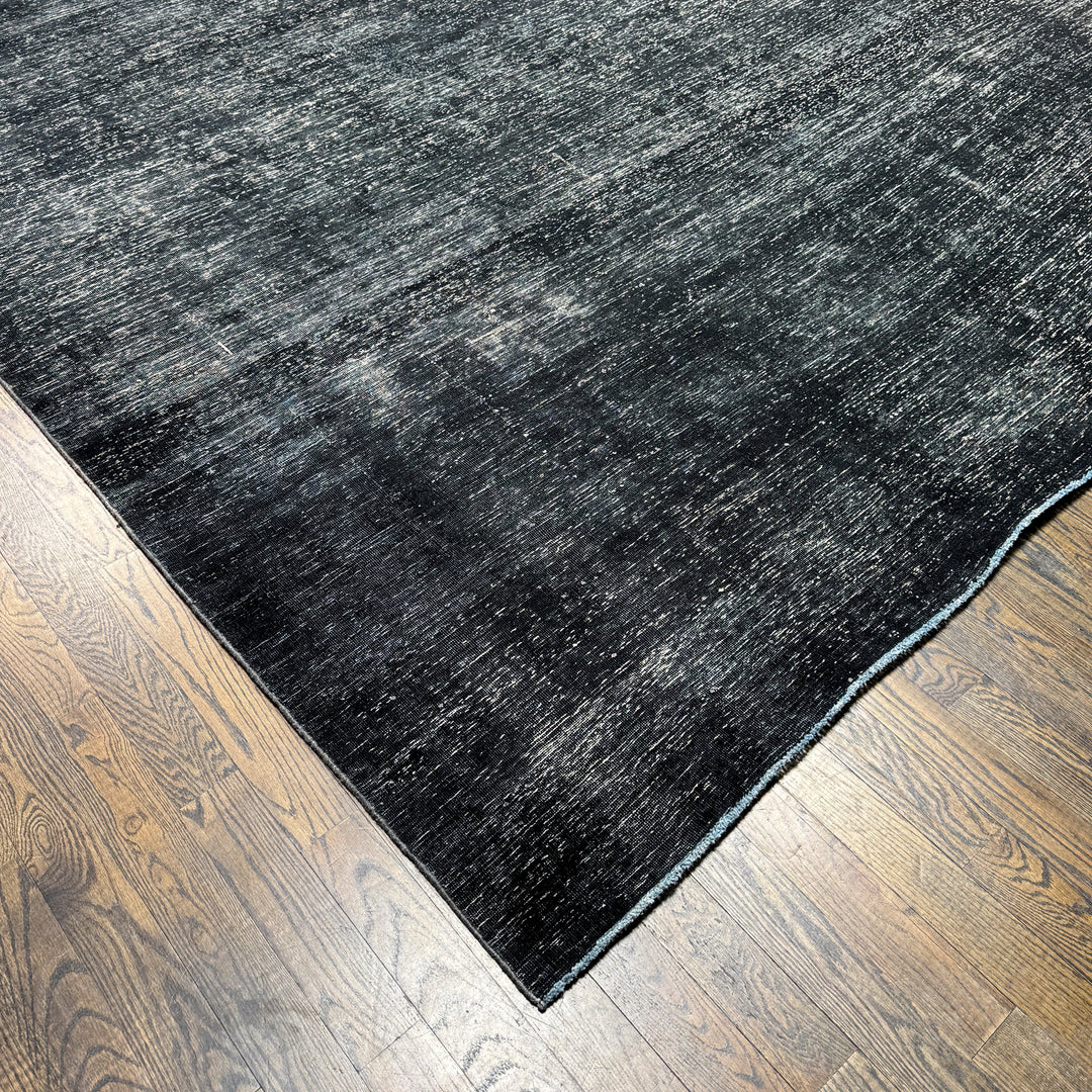 Handmade Persian Overdyed Rug in Black 