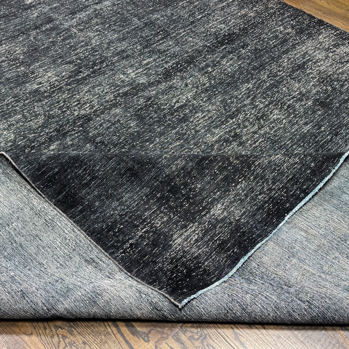 Handmade Persian Overdyed Rug in Black 