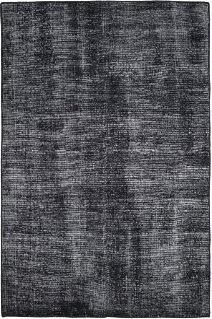 Handmade Turkish Overdyed Rug in Black 