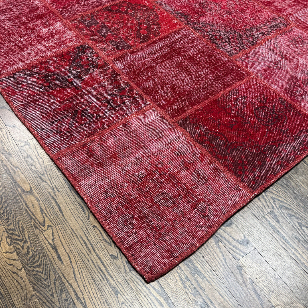 Turkish Patchwork Over Dyed Rug