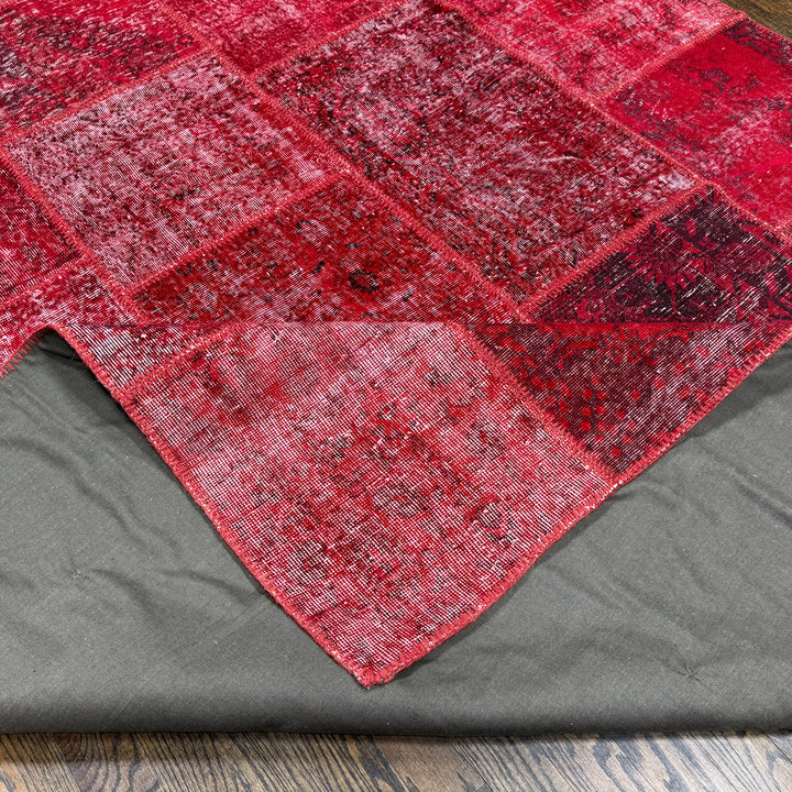 Turkish Patchwork Over Dyed Rug