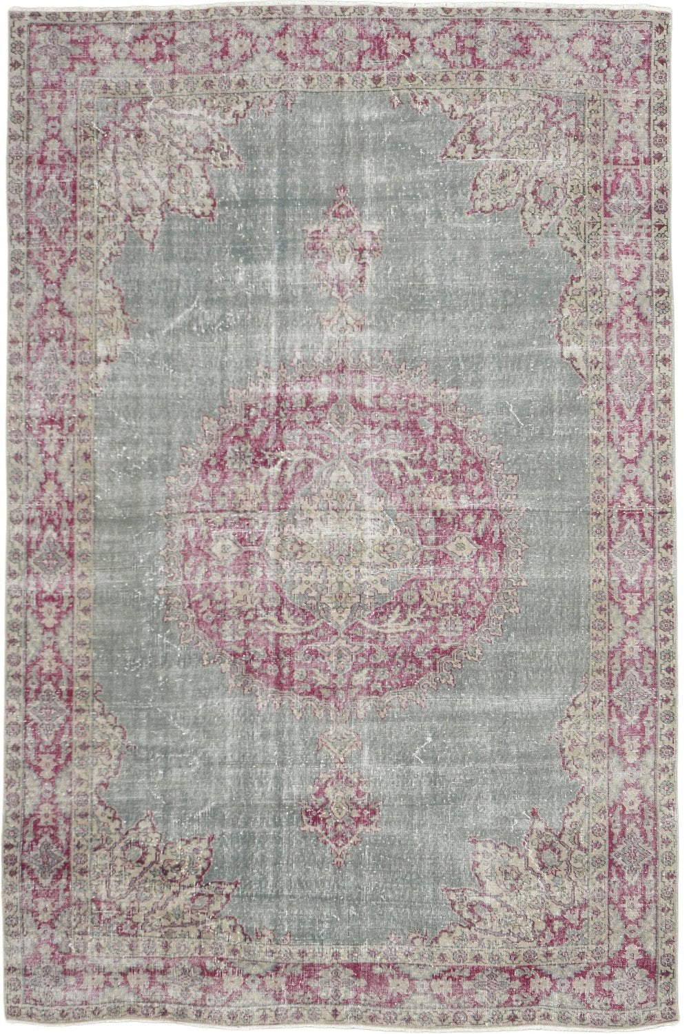 Turkish Vintage Over Dyed Rug