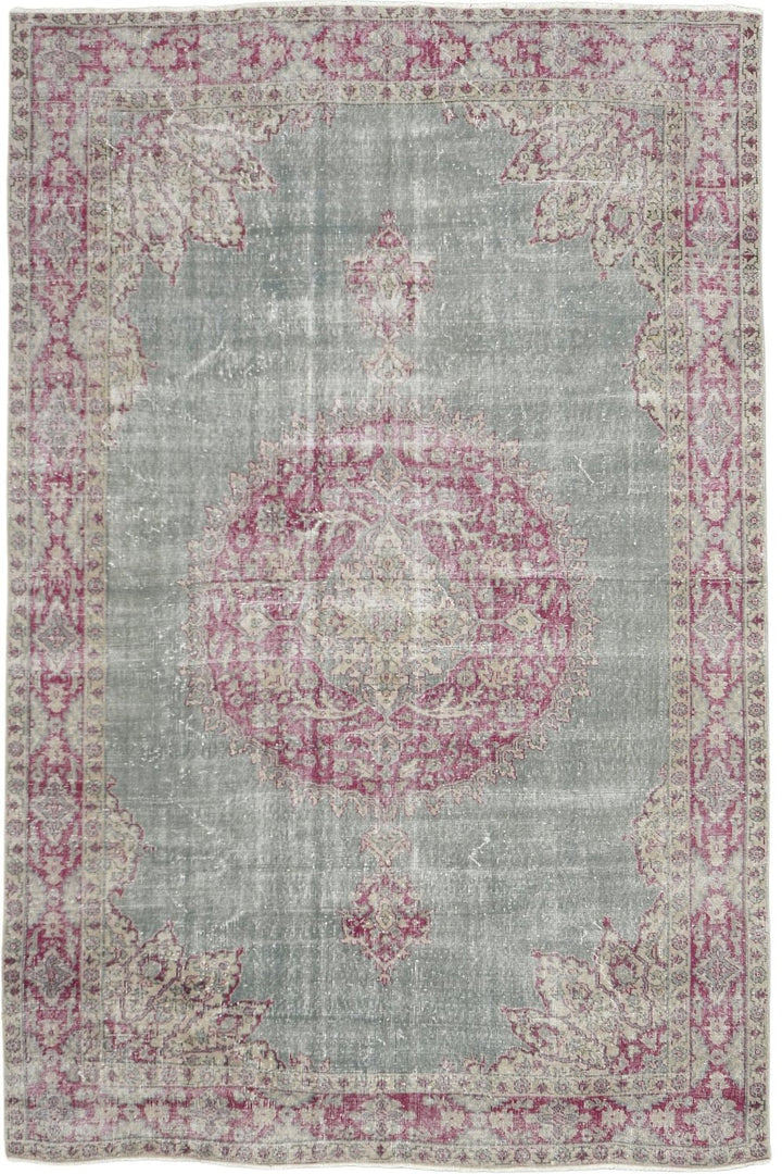 Turkish Vintage Over Dyed Rug