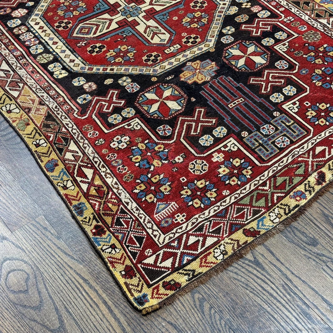 Antique Caucasian Kuba Rug