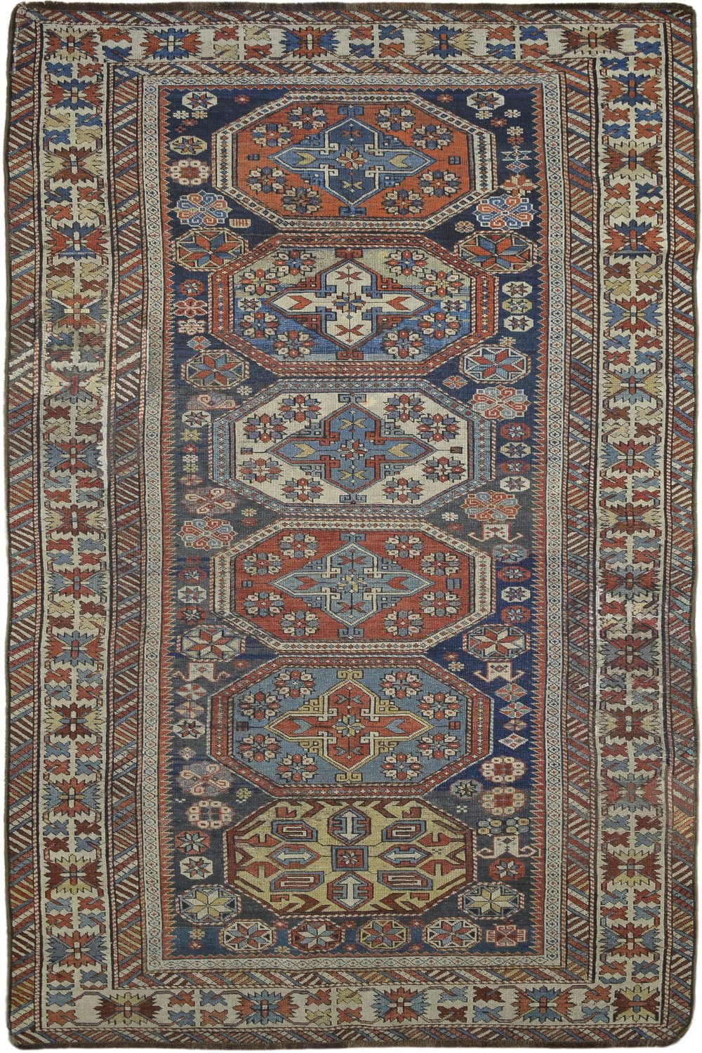 Antique Caucasian Antique Kazak Rug